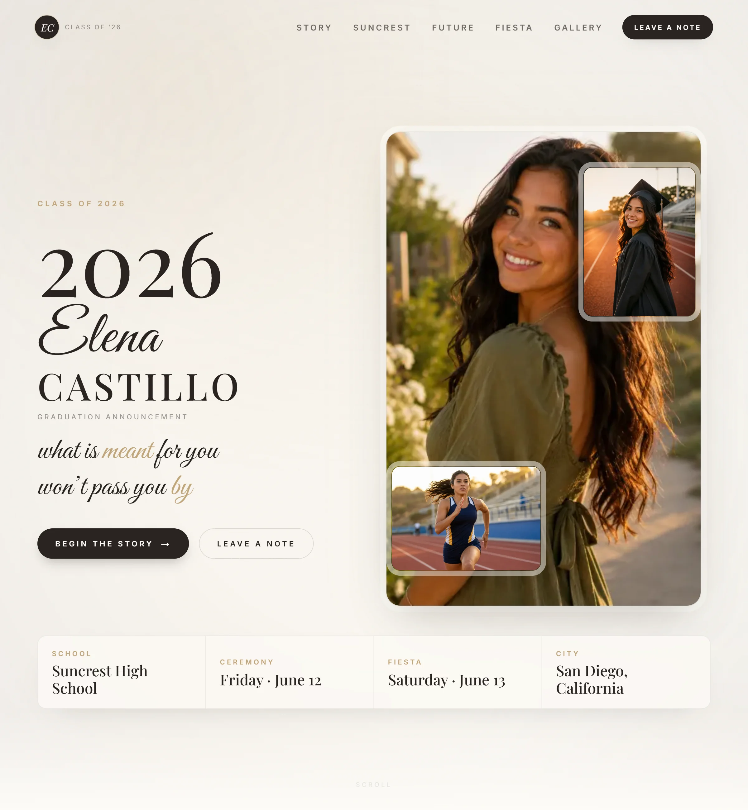 Graduation invitation example