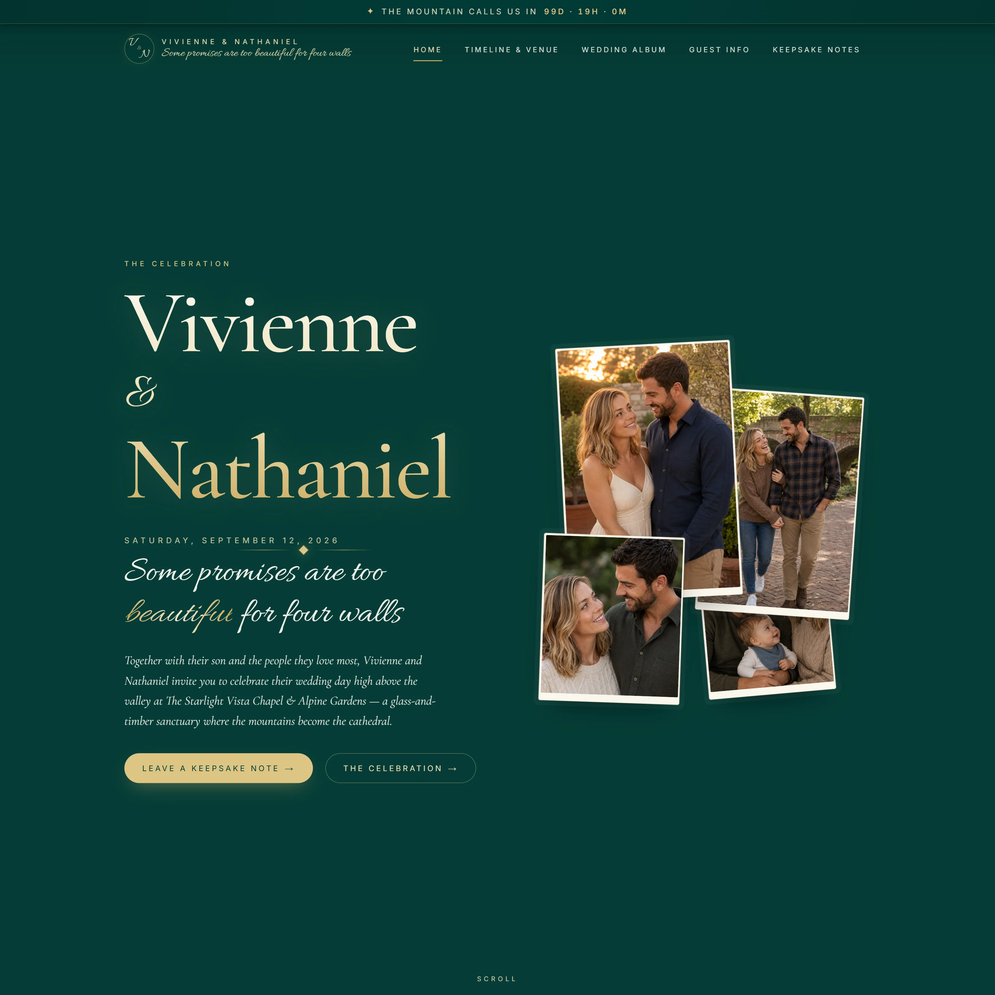 Wedding digital invitation preview